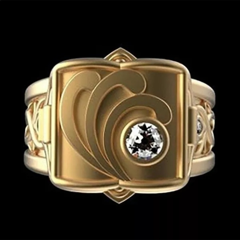 New 18K Gold/ 925 Silver Men’s Ring